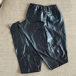 Aritzia Black Faux Leather Leggings